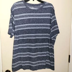 GEORGE - Casual Lightweight Tee Shirt - Striped Blue on Blue- Size Large Tall